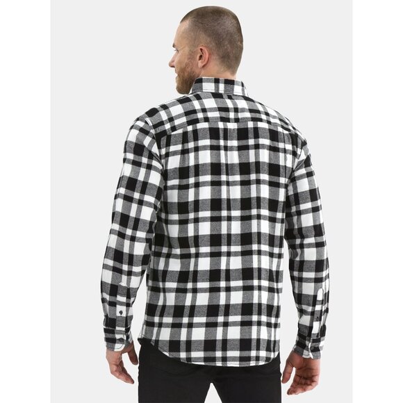 George Men's Flannel Shirt with Long Sleeves, Sizes XS-3XL - Picture 3 of 3